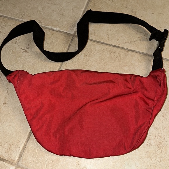 BALENCIAGA DEMNA red logo dual pocket nylon black waist belt crossbody bag - Picture 6 of 16